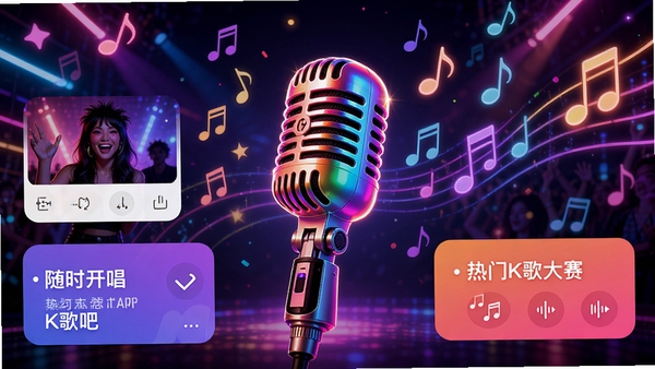 һ�ų����������ֻ�K��Ӧ�ý������ͼ��չʾ����K���APP����ҳ�Ƽ��赥������K�������ڣ������Ƕ�ʵ��޺�ƹ�������Ԫ�أ�����������һ֧�Ų���˷磬����ִ�ʱ�У�ɫ���������ã�ͻ����ʱ�����Ŀ��ַ�Χ��