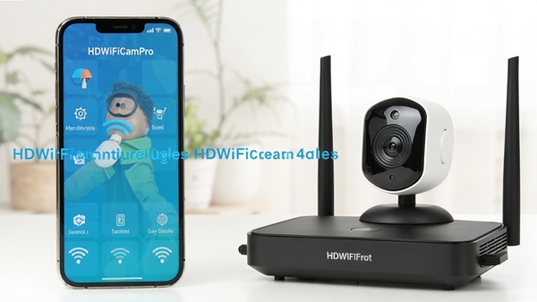 һ���ֻ�չʾHDWiFiCamPro���л��棬�Ա߷�������·����������ͷ��������࣬ͻ���豸�������������õ�ָ����ɫ��������
