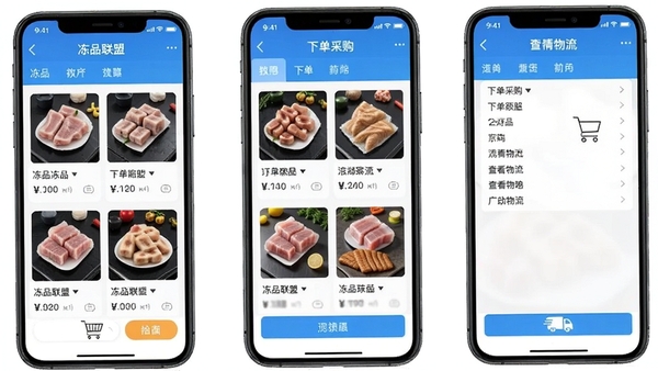 ��Ʒ����APP���ֻ��ϵĲ��������ͼ��չʾ�û������Ʒ��Ʒ���µ��ɹ����鿴�������������̣���������ֱ�ۣ������ƶ��˱�ݲɹ�����