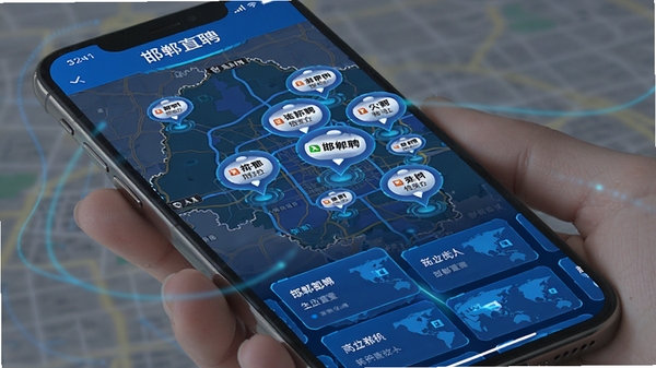 ����ֱƸAPP��ͼ�ҹ������ܽ��棬�ֻ���Ļ��ʾ�����е�ͼ����ͼ�ϱ�ע�����Ƹ��λλ�����ݣ��ײ���λ�б���Ƭ����ɫ�Ƽ��з��