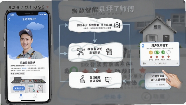 ��������APP����ƥ��ʦ��������ͼ��չʾ�û����������ϵͳ�Զ��Ƽ�����������ʦ�����ֻ�����