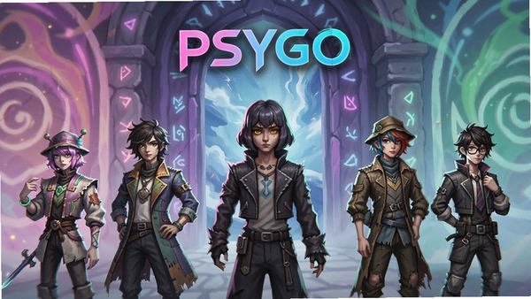 Psygo��ɫѡ�����AI��ͼ��ʾ�ʣ�չʾ���������Ľ�ɫվ�ھ���������ڣ�Psygo��־��Ŀ��ɫ�ʷḻ���ʺ���Ϸ����ͼ