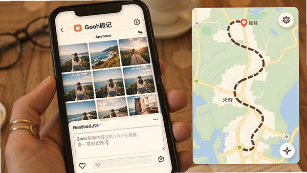 Gooh�ü�APP�μǱ༭���棬�ֻ���Ļ����ʾ����Ƭǽ������������Ա��е�ͼ�켣�����������ܰ���������м�¼����