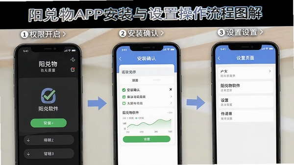 ������APP��װ�����ò�������ͼ�⣬�ֻ�����չʾȨ�޿�������װȷ�ϡ�����ҳ�棬�����������������������Ʊ�ע
