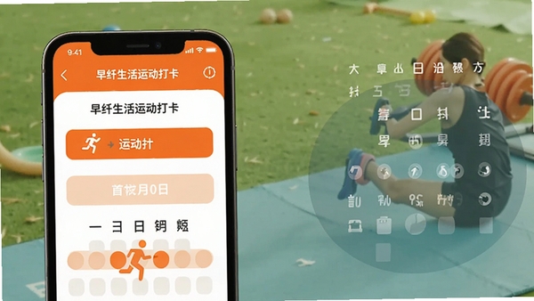���������˶��򿨽��棬�ֻ���ʾ�˶�����ѡ��ʹ�������������ɫ��׺����ƽ�����