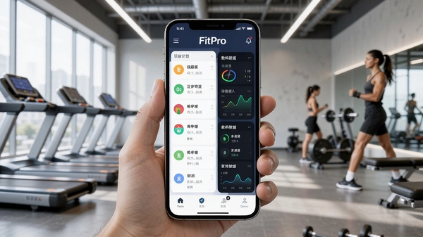 Hello FitPro��������������չʾ���ֻ���Ļ��ʾѵ���ƻ��б����˶����ݿ��壬����Ϊ�����Ľ������������Ƽ������˶��н��