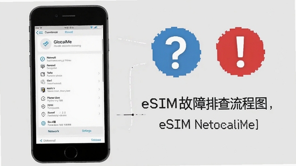 GlocalMe eSIM�����Ų�����ͼ���ֻ���Ļ��ʾ�������ý��棬�Ա����ʺ����̾��ͼ�꣬����Ϊǳ��ɫ�������ֱ��