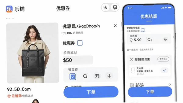 ����app��Ʒ����ҳ���Żݽ�����棬չʾ��ƷͼƬ���۸��Ż�ȯ��ѡ״̬���µ���ť�����ֱ�ݹ�������