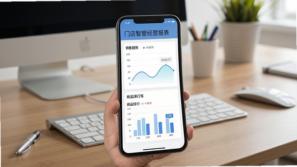 �ŵ��ǹܾ�Ӫ����ҳ�棬�ֻ���Ļ��ʾ������������ͼ����Ʒ������״ͼ������Ϊ�칫���棬���ݿ��ӻ����