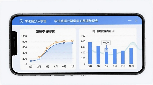 ѧ��������ѧ��ѧϰ����ͳ��ҳ�棬�ֻ���Ļչʾ��ȷ������ͼ��ÿ��ˢ��������״ͼ