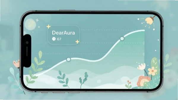 DearAura������������ͼ�����ֻ����棬�������ɫ��������ƽ����������Χ������ϵ�廭Ԫ�أ�����DearAura�������ӻ�����