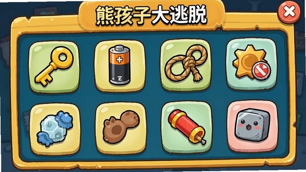 �ܺ��Ӵ�������Ϸ���������棬չʾ�����ռ����ĵ��ߣ���Կ�ס���ء����ӵȣ���ͨͼ����