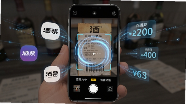 ��ƱAPP����ʶ������ʾ���ֻ�����ͷ��׼һ�ž�Ʊ����Ļ����ʾʶ���еĶ�̬Ч������Χ��Ʒ��logo����ֵ����Ư�����Ƽ���ʮ��