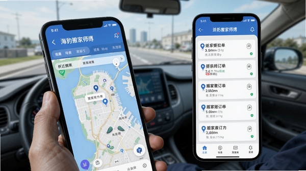 �������ʦ����APP����չʾ��˾�����ֻ��ϲ鿴������Ҷ����б�����ͼ�ϱ�ע�������λ�ã��������������Ƽ���ʮ��