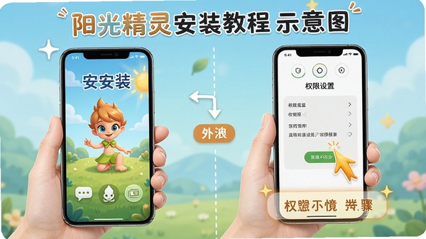 ���⾫�鰲װ�̳�ʾ��ͼ��չʾ�ֻ���װ�����Ȩ�����ò��裬����������ע����Ҫ�㣬�ʺ����ֲο�