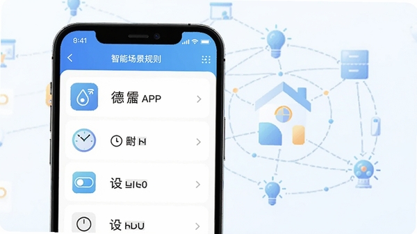 ��ҵ����APP���ܳ������ý���AI��ͼ���ֻ���Ļչʾ�Զ��������б���ͼ�����ʪ�ȴ�������ʱ�ӡ��豸���أ�����Ϊ���ܼҾ���̬����ʾ��ͼ