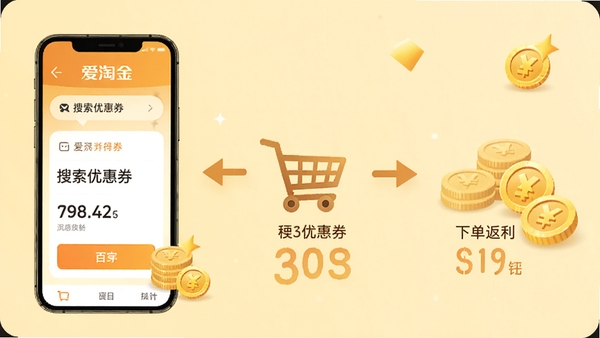 ���Խ�APP���ֻ��ϵĲ��������ͼ��չʾ�������Ż�ȯ���µ��������������̣������а����ֻ������ﳵ�ͽ��ͼ�꣬���������