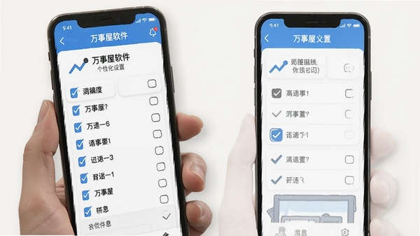 �������������Ի����ý��棬�û�����ƫ��ѡ��ҳ�棬�ֻ���Ļ��ʾ�����Ϣ���ѡ�������Ӧ��UIչʾ