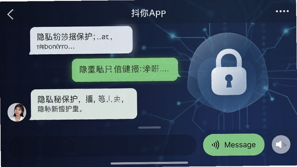 ����APP˽�Ľ��棬չʾ����������������Ϣ��ť�������������ΰ�ȫͼ�꣬ǿ����˽��������