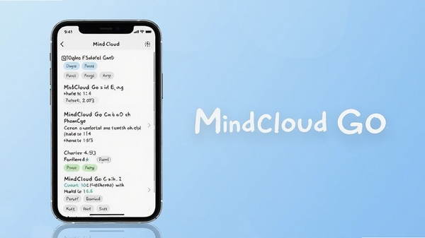 MindCloud Go �Ʊʼ�Ӧ�ý���չʾ���������ֻ���Ļ����ʾ�ʼ��б����ǩ���࣬����Ϊ����ɫ���䣬ͻ��������Ч��¼���ߣ��������� MindCloud Go ��Ŀչʾ