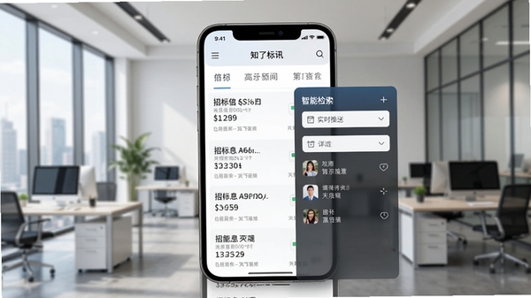 ֪�˱�ѶAPP����չʾ���ֻ���Ļ����ʾ�б���Ϣ�б���ɸѡ�˵�������Ϊ�ִ��칫������ͻ��ʵʱ���������ܼ�������