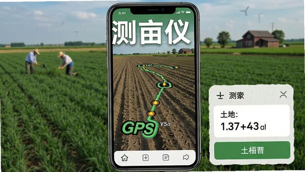 ��Ķ���ֻ�Ӧ��������չʾ��ũ�ﱳ����GPS�����켣������������������ɼ����������Ʋ�Ķ����Ŀ��ʾ