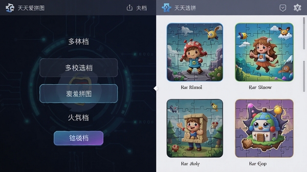 ���찮ƴͼ������չʾ�൵�Ѷ�ѡ����棬�Ա��в�ͬ�����ƴͼ����ͼ���Ƽ��������ин��