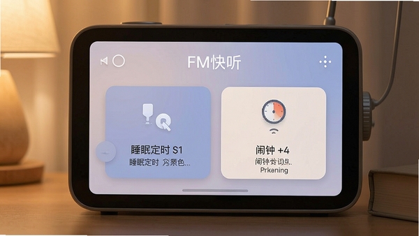 FM���������������ʱ���ý��棬չʾ˯�߶�ʱ������ѡ�ɫ�����