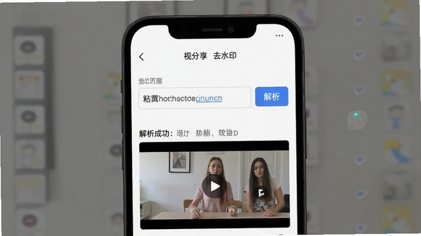 �ӷ���ȥˮӡ���ܲ������棬�ֻ���Ļ��ʾճ�����������ͽ�����ť���·�չʾ�����ɹ������ˮӡ��ƵԤ����������ֱ��