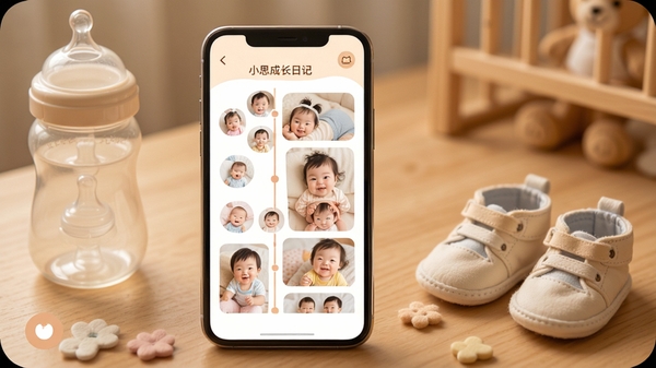 С˼�ɳ��ռ�APP����չʾ���ֻ���Ļ��ʾ�����ɳ�ʱ����Ϳɰ���Ƭǽ����ů��͵�ɫ����ľ�����汳�����Ա߷�����ƿ��Ӥ��Ь����ܰ��ͥ��Χ�������Ʒ��ͼ���