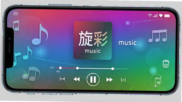 ����music����������չʾ���Ųʽ��䱳�������ֲ�����UI���ֻ���Ļ��ͼ���Ƽ��У�����