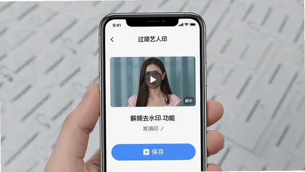 ��������app��Ƶȥˮӡ���ܽ���չʾ���ֻ���Ļ��ʾ�����ɹ�����ƵԤ���뱣�水ť
