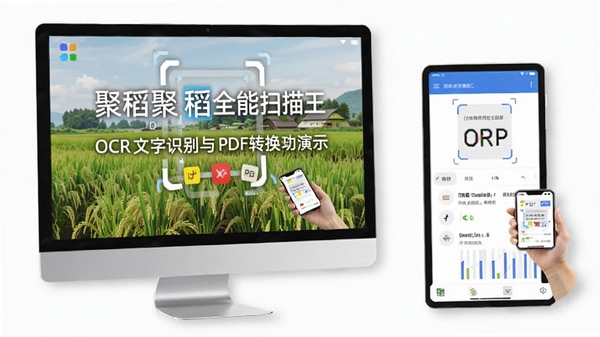 聚稻全能扫描王OCR文字识别与PDF转换功能演示图