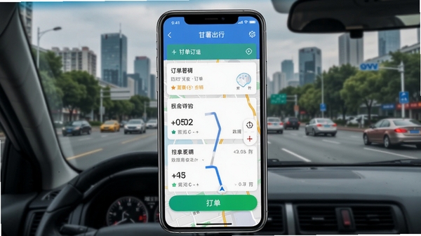 ��������˾����APP�������ͼ��չʾ�����б����ͼ�������ܣ��ֻ���Ļ��ʾ�����Ľӵ���ť���������ݣ�����Ϊ���е�·����