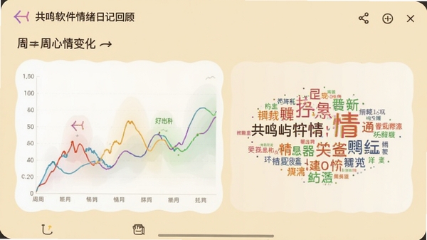 ���������������ռǻع˽��棬��ɫ��������ͼ��ؼ����ƣ���������ů����ɫ��չʾһ������仯