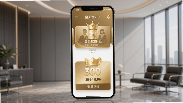 �������VIPӦ��������չʾ���ִ���UI��ƣ������ɫ���⣬�ֻ���Ļ����ʾ��ԱȨ�濨Ƭ�ͻ��ֶһ���ڣ�����Ϊ��Լ������