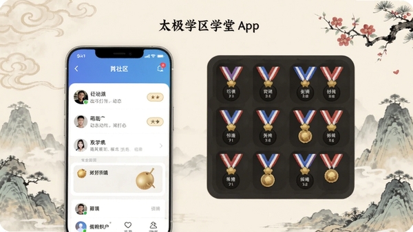 ̫��ѧ�� App �����������棬չʾ�û��򿨶�̬��ѫ��ǽ������Ϊ���ŵ��й���ͼ�������ִ�ͳ�Ļ����ִ��ֻ�Ӧ�ý��