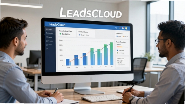 LeadsCloud���ݿ������Ŷ�Э��������������Ա�ڰ칫�Ҳ鿴ת����ͼ������������LeadsCloud��������Ļ�Ϸ�
