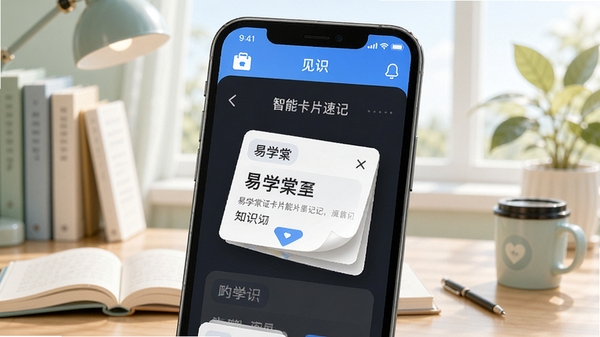 ��ѧ��App���ܿ�Ƭ�ټǽ��棬�ֻ���Ļ��ʾ֪ʶ��Ƭ��ת����������Ϊ����ѧϰ����