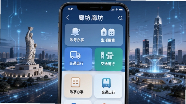 �����ȷ�App������չʾ�ǻ۳��з����ܣ�����������¡�����ɷѡ���ͨ���е�ģ�飬�ֻ���Ļ�г����ȷ����еر����ִ��Ƽ��ںϵ��Ӿ����