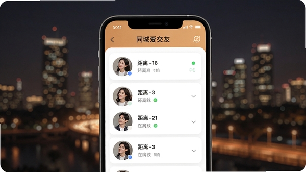 ͬ�ǰ�������������չʾ���������Ƽ��б����ֻ���Ļ����ʾ�û�ͷ�񡢾��������״̬������Ϊ����ҹ����������������ů