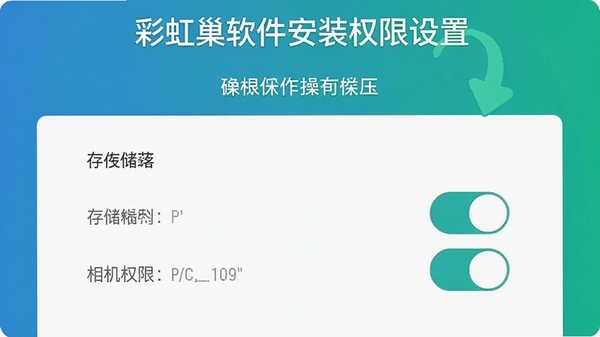 �ʺ糲������װȨ�����ý���ʾ��ͼ��չʾ��׿�ֻ�Ȩ�޹���ҳ�棬�����洢�����Ȩ�޿��أ�����ɫ��������ָ�����