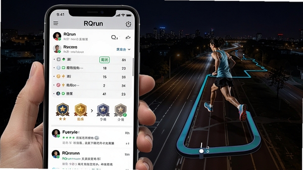 RQrun���������������棬��ʾ�������а���������ս�����£��ֻ���Ļ�г����罻��̬��������Ϊ����ҹ���ܲ�·��ͼ��ͻ����������RQrun