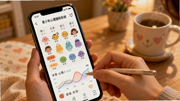 ����������Ԯ��ϵͳ�����ռǽ��棬�ֻ���Ļ��ʾ��ɫ��������������ͼ���û����ڼ�¼���飬������ů����
