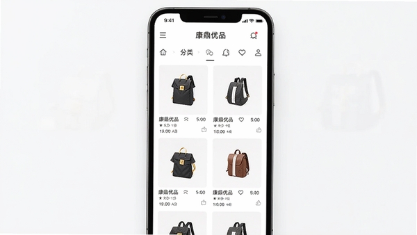 ������Ʒ�����̳�app����չʾͼ���ֻ���Ļ����ʾ��Ʒ�б�����ർ��������ִ����