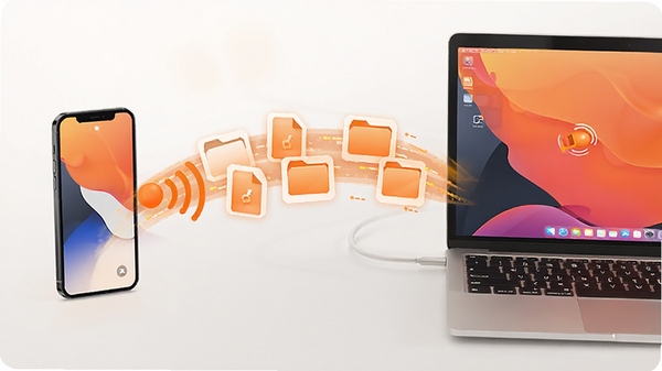 Orange Link ���豸�ļ����䳡��ͼ���ֻ���ʼǱ�����֮��ͨ�������ź����ӣ��ļ�ͼ��������֮��ɴ�����ɫ�Ƽ����