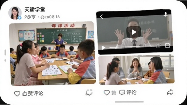 �콾ѧ�üҳ��༶Ȧ�������棬չʾ��ʦ�����Ŀ��û��Ƭ����Ƶ���ҳ��������ۣ���ܰ�İ༶������Χ���ֻ���Ļչʾ