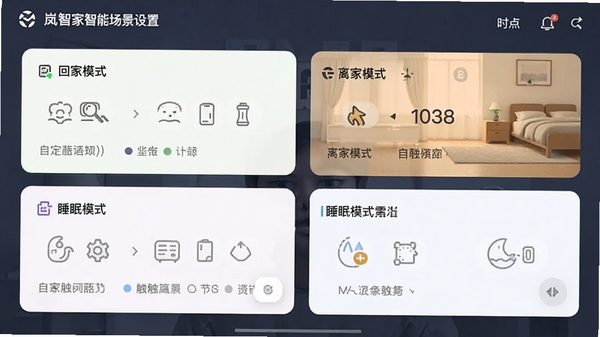 ��Ǽ����ܳ������ý��棬չʾ�ؼ�ģʽ�����ģʽ��˯��ģʽ�ȳ�����Ƭ���û����Զ��������豸�봥������
