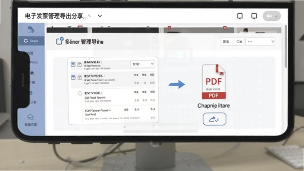 ���ӷ�Ʊ�������������������棬��ʾ��ѡ��Ʊ������PDF�ļ����ֻ���Ļչʾ������ť