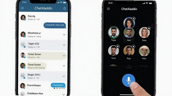 ChatAladdin�ƶ��˲��������ͼ��չʾ�Ի��б����ɫѡ����壬��ָ�����˷�ͼ������������룬�������ִ�